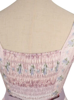 Flowers Wall Series JSK Printing Light Purple Chiffon Elegant Classic Lolita Sling Dress -NAUS Lolita Shop 12 500x672 26