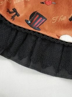 Sweet Cool Girly Halloween Clown Print Spider Web Decoration Lace Gothic Lolita Sleeveless Dress -NAUS Lolita Shop 13 500x672 26