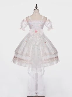 Bucharest Series JSK Rhinestones Lace Butterfly Decoration Classic Lolita Flowers Printing Dress Set -NAUS Lolita Shop 16 500x672 4