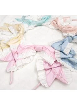 Forest Of Spring Series Cute Animal Pattern Folds Bow Knots Puffed Hem Classic Lolita Sling Dress Set -NAUS Lolita Shop 17 500x672 2