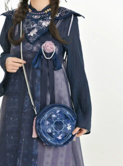 Blue White Porcelain Series Chinese Elements Fantasy Floral Print Vintage Classic Lolita Suspender Dress Crossbody Bag Set -NAUS Lolita Shop 1712044141 Er9 500x672 1