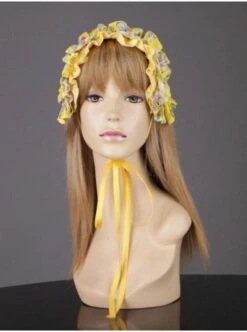 Yellow Beautiful Long Sleeves Cotton Sweet Lolita Dress -NAUS Lolita Shop 1 400 500x672 1