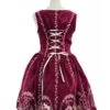 Graceful Red Velvet Bow Lace Classic Lolita Dress