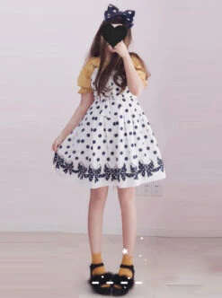 Wave Point Bowknot Sweet Lolita Sling Dress -NAUS Lolita Shop 2 500x672 1193