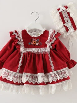 White Lace Red Velour Embroidery Kids Classic Lolita Long Sleeve Dress 9 White Lace Red Velour Embroidery Kids Classic Lolita Long Sleeve Dress -NAUS Lolita Shop 2 500x672 1329