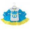 Doll Collar Alice Style Ruffle Hem Children Sweet Lolita Kids Blue Long Sleeve Dress