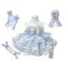 Ice Snow Galaxy Palace Princess Baby Cute Puffy Birthday Party Bowknot Lace Sweet Lolita Dress JSK