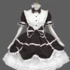 Black Standing Collar Bowknot Gothic Lolita Long Sleeve Dress