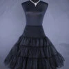 Knee Length Black Yarn Multilayer Lolita Dress Petticoat