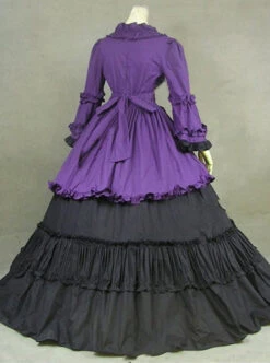 British Style Gorgeous Palace Style Purple And Black Lolita Prom Dress -NAUS Lolita Shop 2 500x672 174