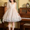 Floating Moon Dark Night Series JSK Floating Moon Apricot Organza Classic Lolita Sling Dress