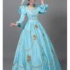 Sky Blue Long Simple Fresh Cinderella COS Drama Costume Retro Lolita Prom Dress