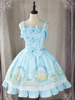 Magic Tea Party Wind's Child Series Bowknot Lolita Sling Dress -NAUS Lolita Shop 2 500x672 317