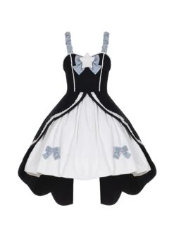 Star Wish Bottle Series Magic Girl Star Bowknot Swallowtail Hem Design Autumn Winter Classic Lolita Sleeveless Dress -NAUS Lolita Shop 2 500x672 321