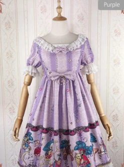 The Fairytale World Amusement Park Series OP Classic Lolita Short Sleeve Dress -NAUS Lolita Shop 2 500x672 34