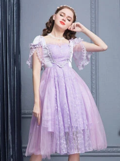 Purple Short Sleeves Lace Dream Classic Lolita Dress -NAUS Lolita Shop 2 500x672 369
