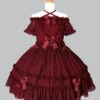 Black Chiffon Binding Strap Off-the-shoulder Classic Lolita Dress
