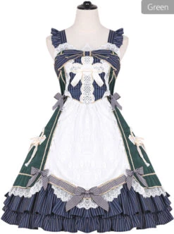 Lace Bowknot Ruffles Sling Dress Classic Lolita JSK -NAUS Lolita Shop 2 500x672 387