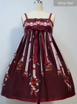 Small Apple Series JSK High Waist Classic Lolita Sling Dress -NAUS Lolita Shop 2 500x672 412