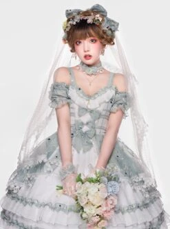 Bucharest Series JSK Rhinestones Lace Butterfly Decoration Classic Lolita Flowers Printing Dress Set -NAUS Lolita Shop 2 500x672 457