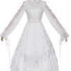 Dawn Sacrifice Series OP Pure White Elegant Long Style Classic Lolita Long Sleeve Dress