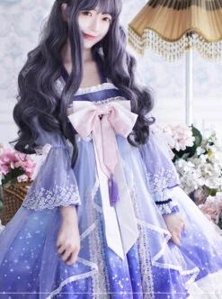 Cardcaptor Sakura Series OP Gradient Chinese Style Qi Lolita Long Sleeve Dress -NAUS Lolita Shop 2 500x672 479