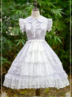 Pure Color Chiffon Lace Classic Lolita Sleeveless Dress -NAUS Lolita Shop 2 500x672 50