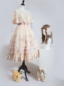 Star Moon Series OP Chiffon Elegant Classic Lolita Short Sleeve Long Dress 17 Star Moon Series OP Chiffon Elegant Classic Lolita Short Sleeve Long Dress -NAUS Lolita Shop 2 500x672 512