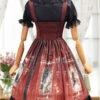 Old Castle Elves Series Retro High Waist Lolita Sling Dress