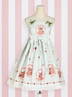 Pine Forest Monogatari Series Classic Lolita Sling Dress -NAUS Lolita Shop 2 500x672 569