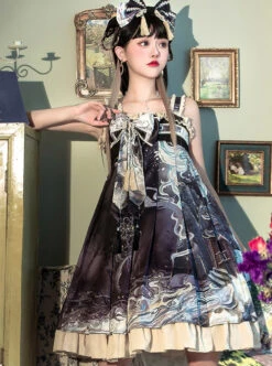 Romantic Dream In Garden Series Retro Chinese Style Printing Classic Lolita Dress -NAUS Lolita Shop 2 500x672 600