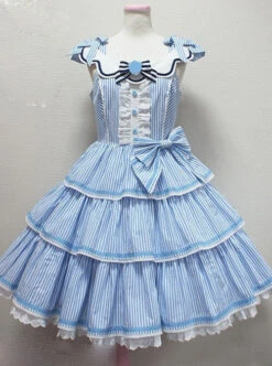 Striped Ocean Series Classic Lolita Sleeveless Dress -NAUS Lolita Shop 2 500x672 612