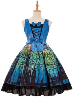 Magic Tea Party City Of Aurora Series JSK Blue Classic Lolita Sleeveless Dress -NAUS Lolita Shop 2 500x672 633