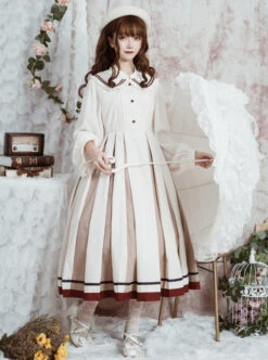 The Distant Letter Series Elegant Pure Color Classic Lolita Autumn Winter Sleeveless Dress And Shirt Set -NAUS Lolita Shop 2 500x672 644