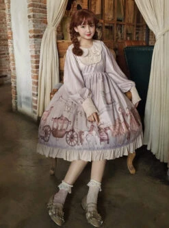 Fairy Tales Series OP Doll Collar Classic Lolita Long Sleeve Dress -NAUS Lolita Shop 2 500x672 647