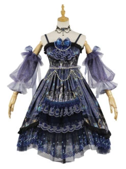 Death Butterfly Music Chapter Series JSK Gorgeous Gothic Lolita Sling Dress Set -NAUS Lolita Shop 2 500x672 650