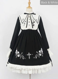 Oath Roses Series OP Gothic Lolita Long Sleeve Dress -NAUS Lolita Shop 2 500x672 682
