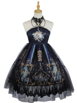 Divine Salvation Series Retro Gothic Lolita Sling Dress -NAUS Lolita Shop 2 500x672 700