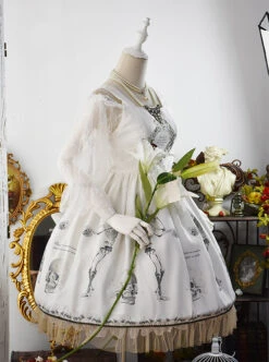 Retro Gothic Human-bone Lolita Sleeveless Dress -NAUS Lolita Shop 2 500x672 751