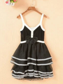Fashion Contracted Black Bowknot Gothic Lolita Sling Dress -NAUS Lolita Shop 2 500x672 755
