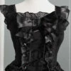 Black Chiffon Lace-up Gothic Lolita Sling Dress