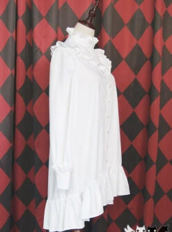 Ruffles Long Sleeves Stand Collar Gothic Lolita Dress -NAUS Lolita Shop 2 500x672 806