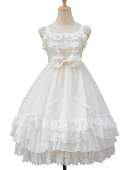 Rose Maiden Series JSK Pure Color Classic Lolita Sling Dress -NAUS Lolita Shop 2 500x672 82