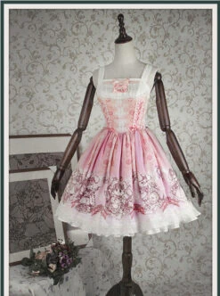 Bunny Alice Printing Chiffon Lolita Sleeveless Dress Version I -NAUS Lolita Shop 2 500x672 882