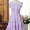Purple Bowknot Flounced Sweet Lolita Sling Dress