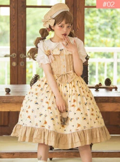 Angel's Bear Series JSK Sweet Lolita Sling Dress -NAUS Lolita Shop 3 500x672 1142