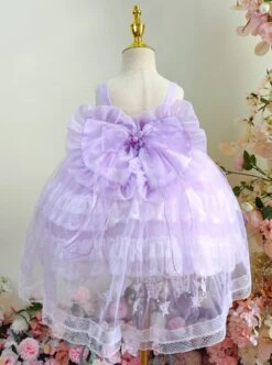 Purple Lace Large Trailing Exquisite Embroidery Three-Dimensional Flower Decoration Classic Lolita Kids Sleeveless Dress -NAUS Lolita Shop 3 500x672 1231