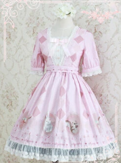 Blue Light Sweet Series Lovely Print Dress 13 Blue Light Sweet Series Lovely Print Dress -NAUS Lolita Shop 3 500x672 1448