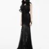Punk Gothic Elegant Sexy Translucent Backless Dress