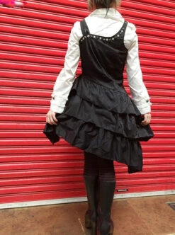 Black Asymmetric Hem Punk Gothic Lolita Sling Dress -NAUS Lolita Shop 3 500x672 181